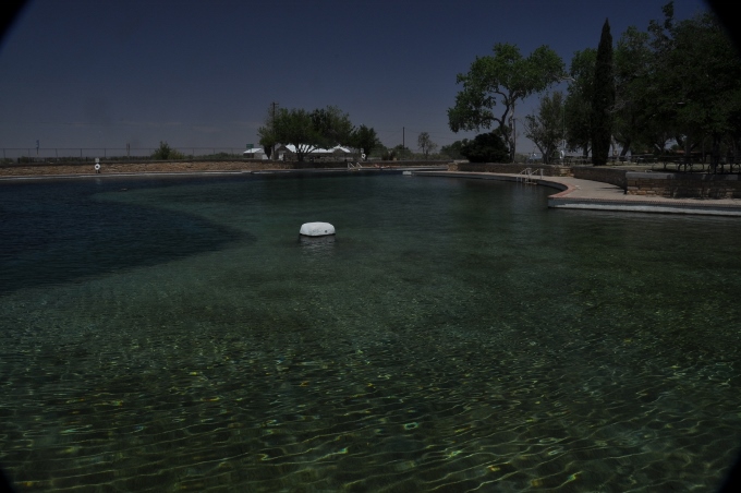 the swimming pool